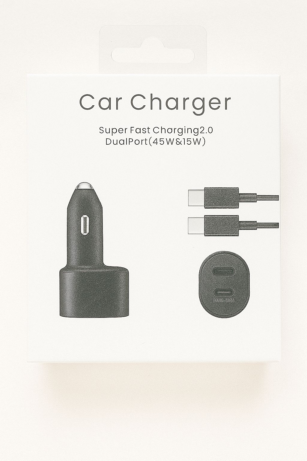 Car Charger 2.0 Dual Port ( 45W & 15W )